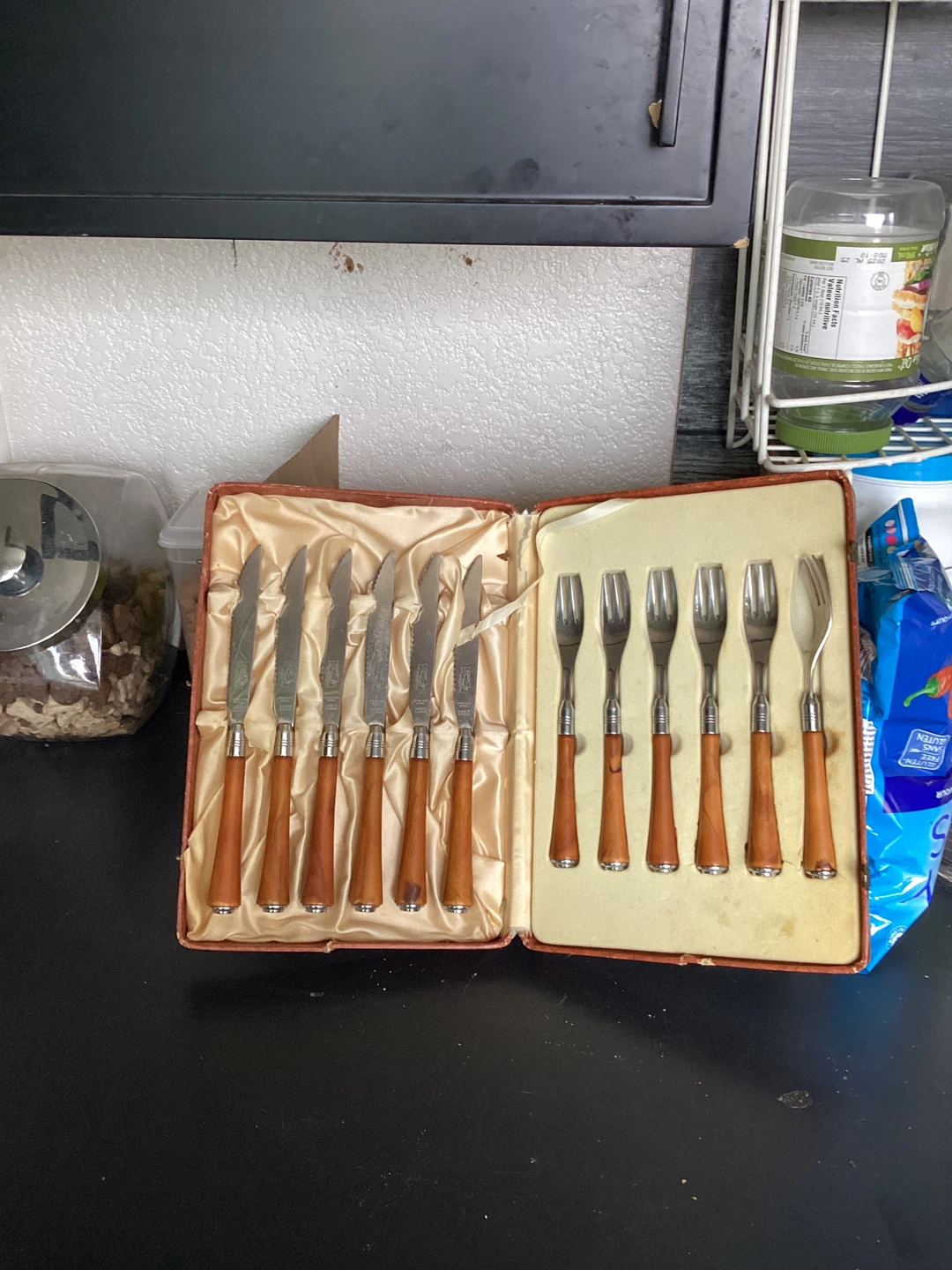 Marvo Steakmates Stainless Steel Knife and Fork Set with Case