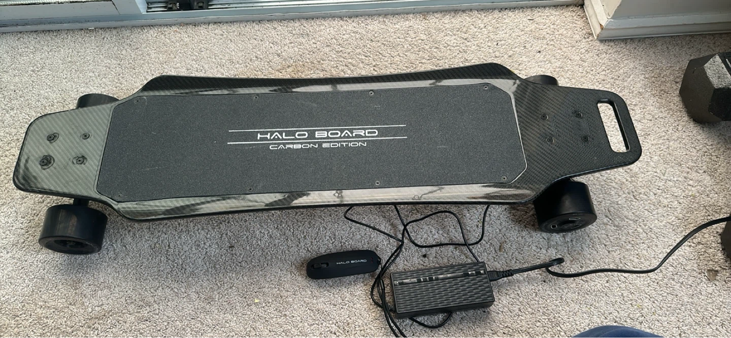 Read description- Halo Board Carbon Edition Electric Skateboard