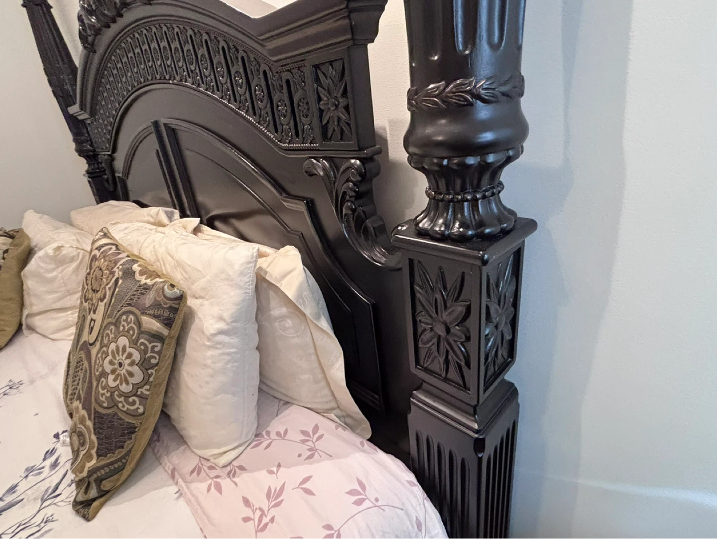 Black Four-Poster Bed Frame - photo 5