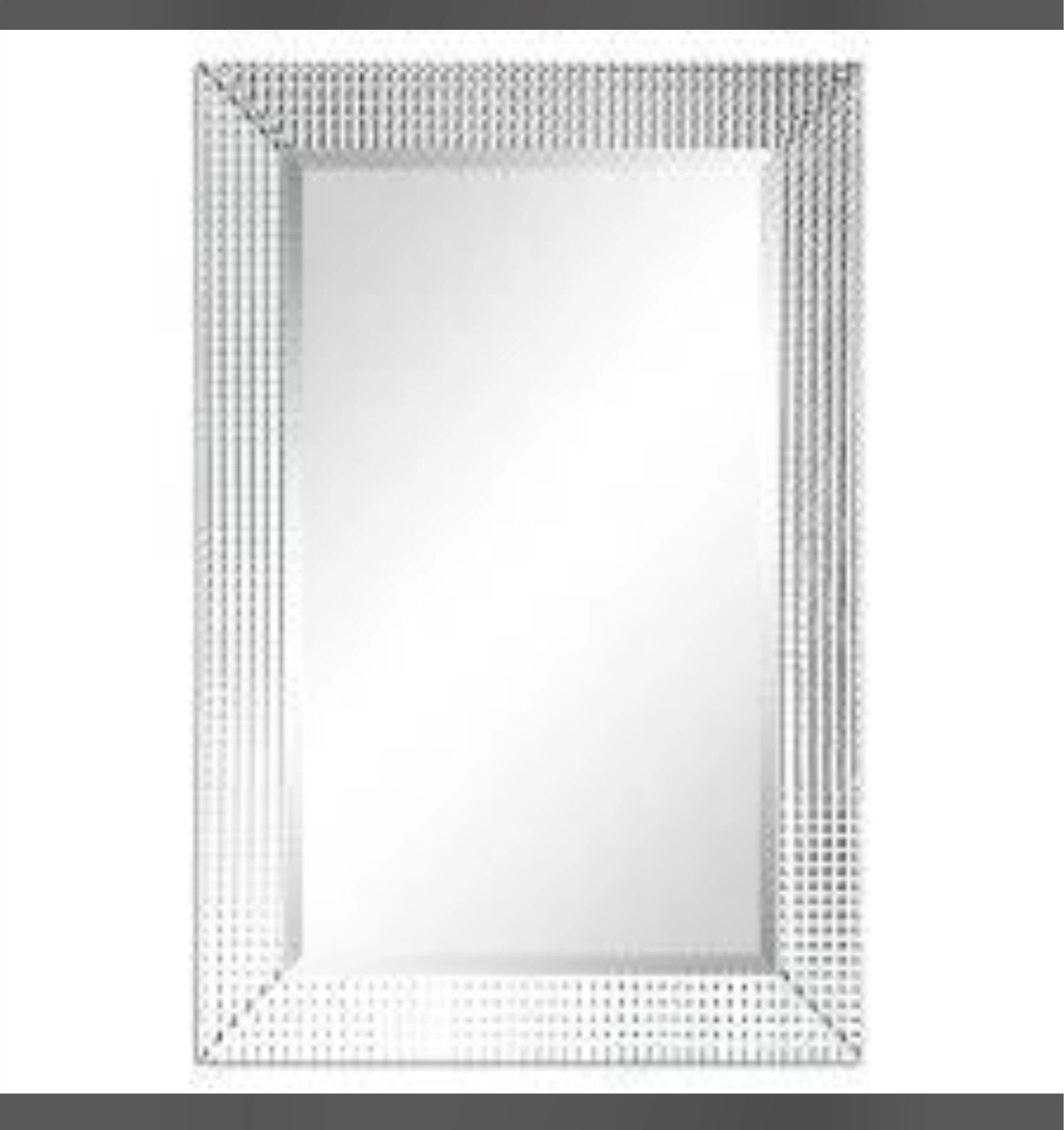 Decorative Wall Mirror with Textured Frame