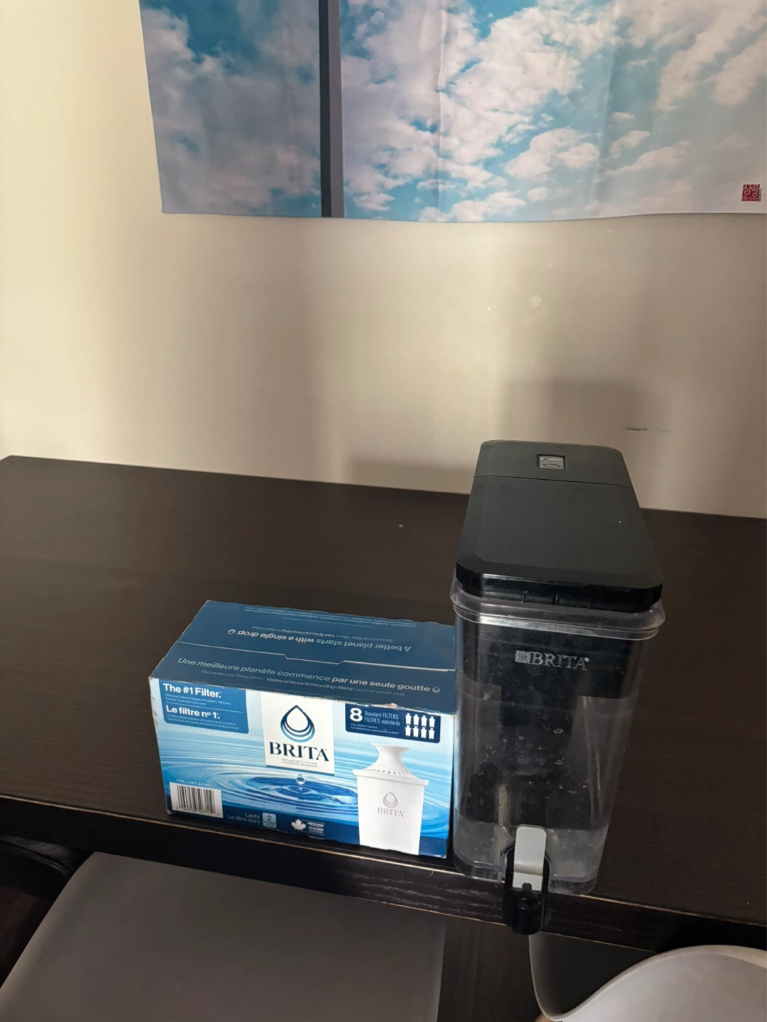 Brita Water Filter Pitcher and 8 Standard Filters