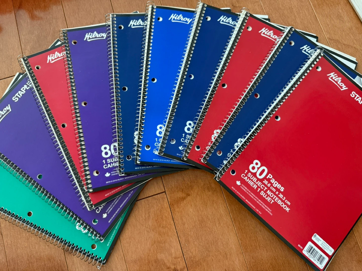 Hilroy 80-Page 1-Subject Notebooks * 10