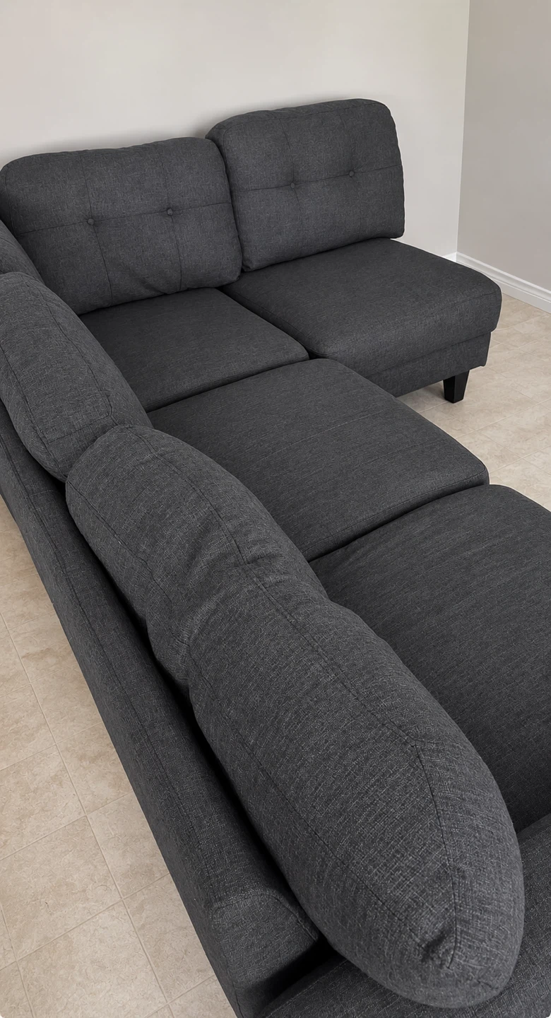 Delivery Avaliable Dark Grey Sectional Sofa - photo 2
