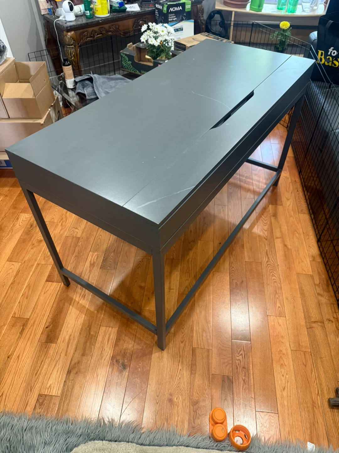 Grey Two-Drawer Desk