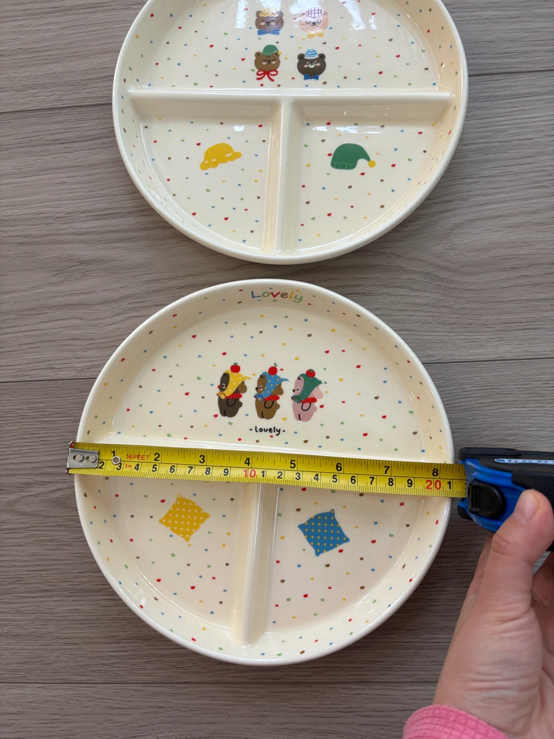 Set of 2 brand new Cute Divided ceramic Kids Plates - photo 2