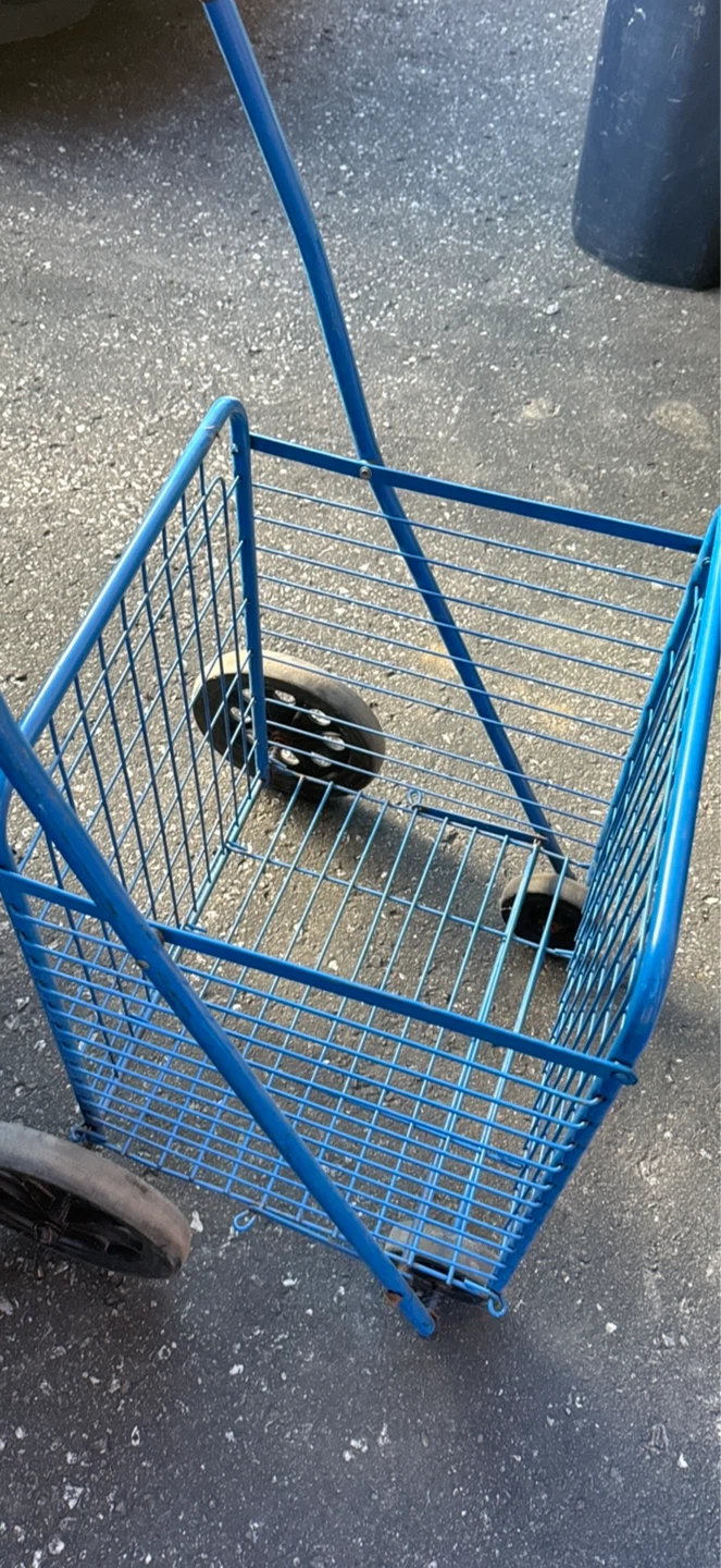 Blue Wire Shopping Cart - photo 2