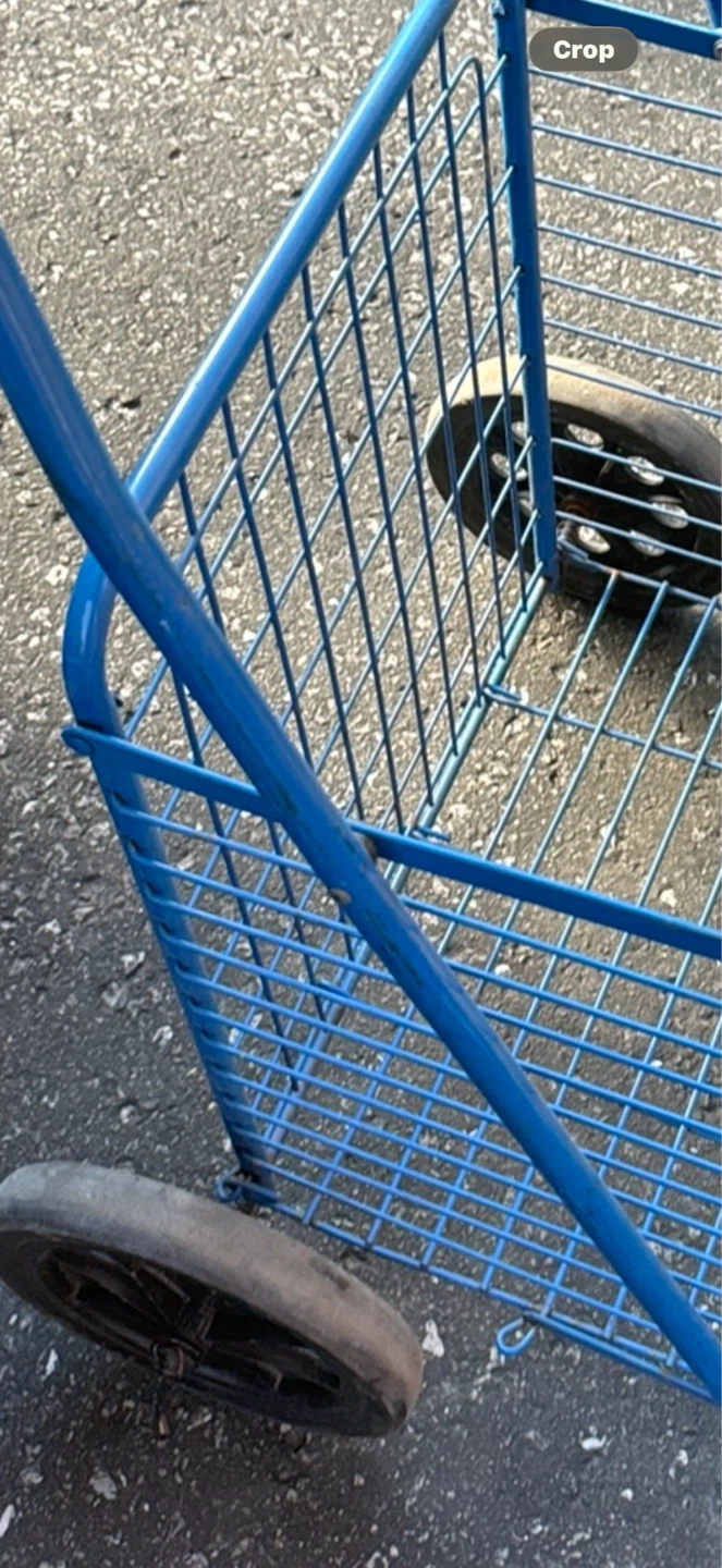 Blue Wire Shopping Cart - photo 3