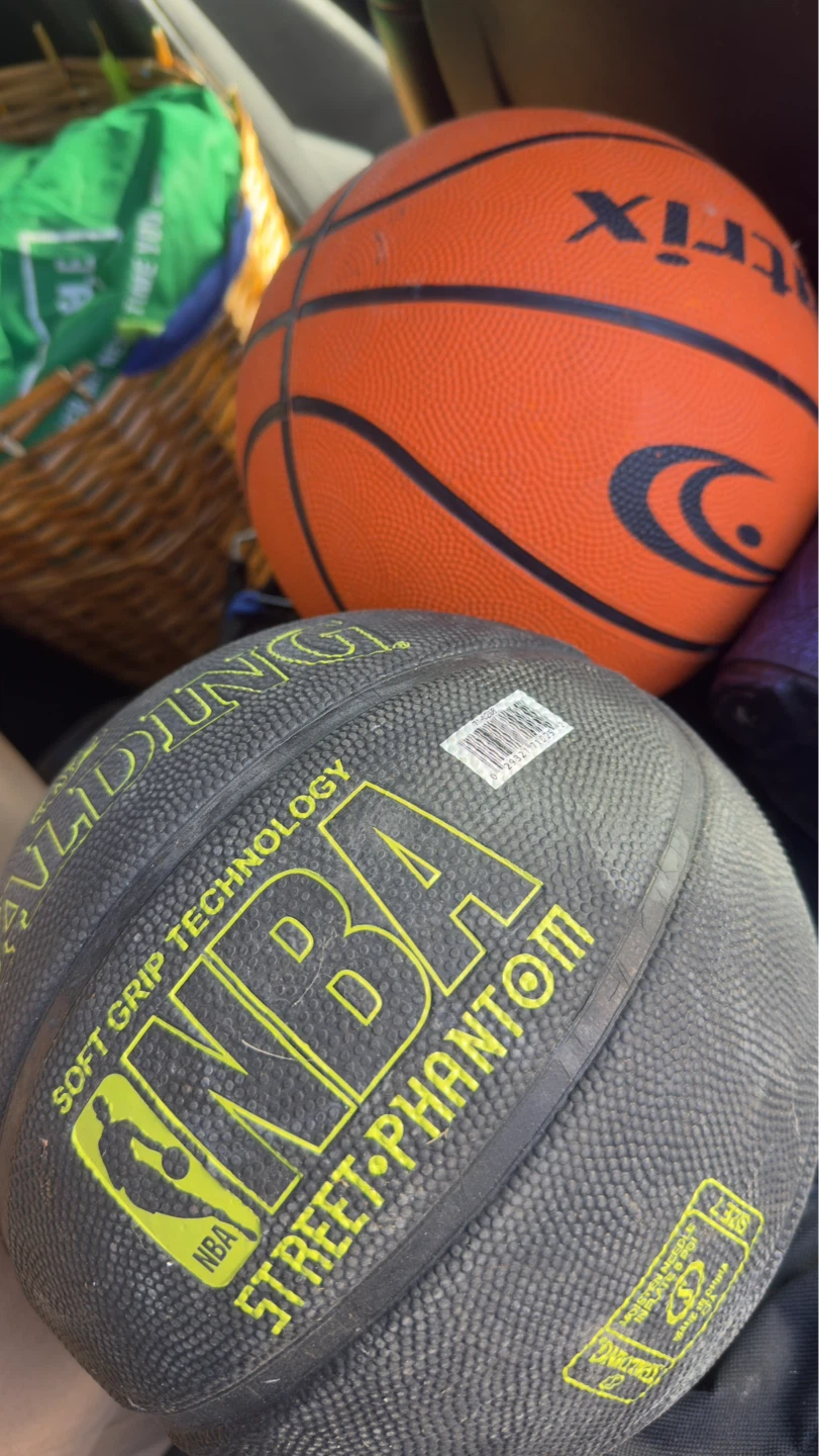 Two basketballs