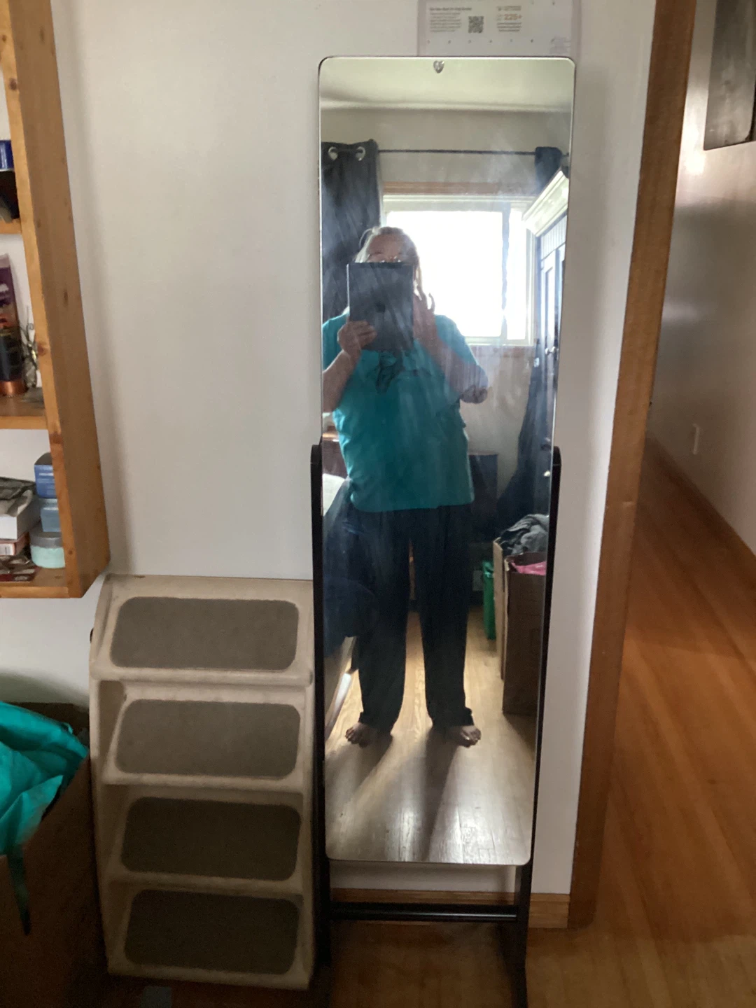 Full Length Standing Mirror with Black Frame