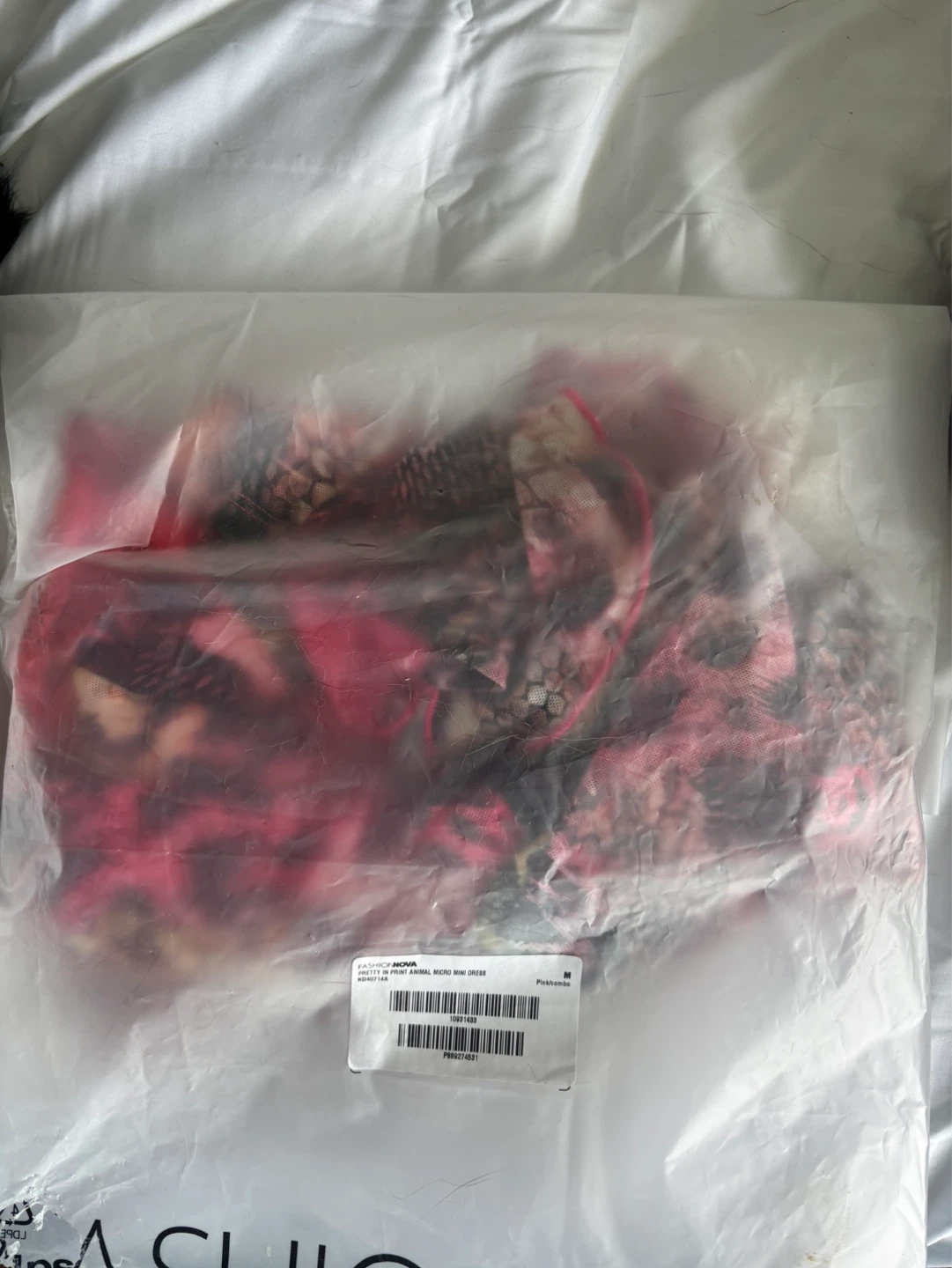 Fashion Nova Pink Animal Print Corset & Skirt Set