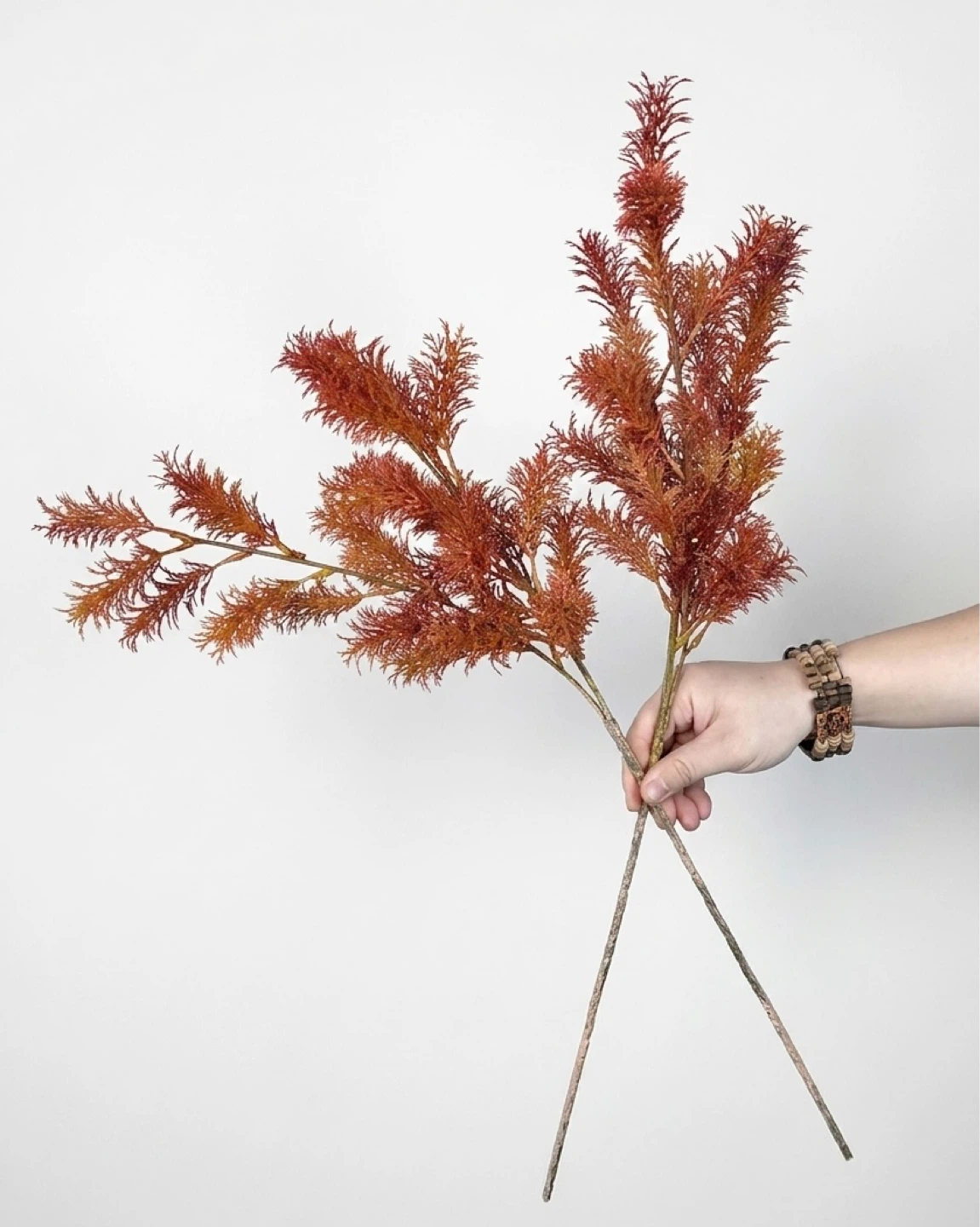 Orange Artificial Asparagus Fern Spray - photo 2