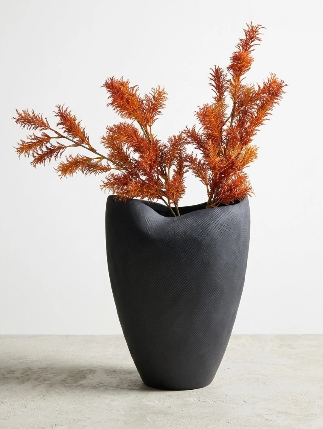 Orange Artificial Asparagus Fern Spray