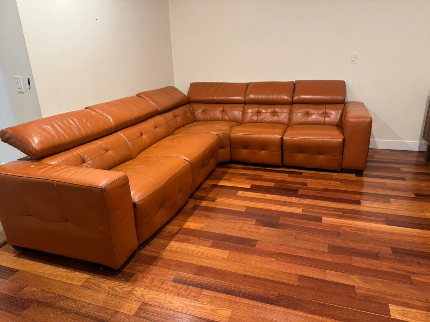 Scan Design - Leather Sectional Sofa with Recliners