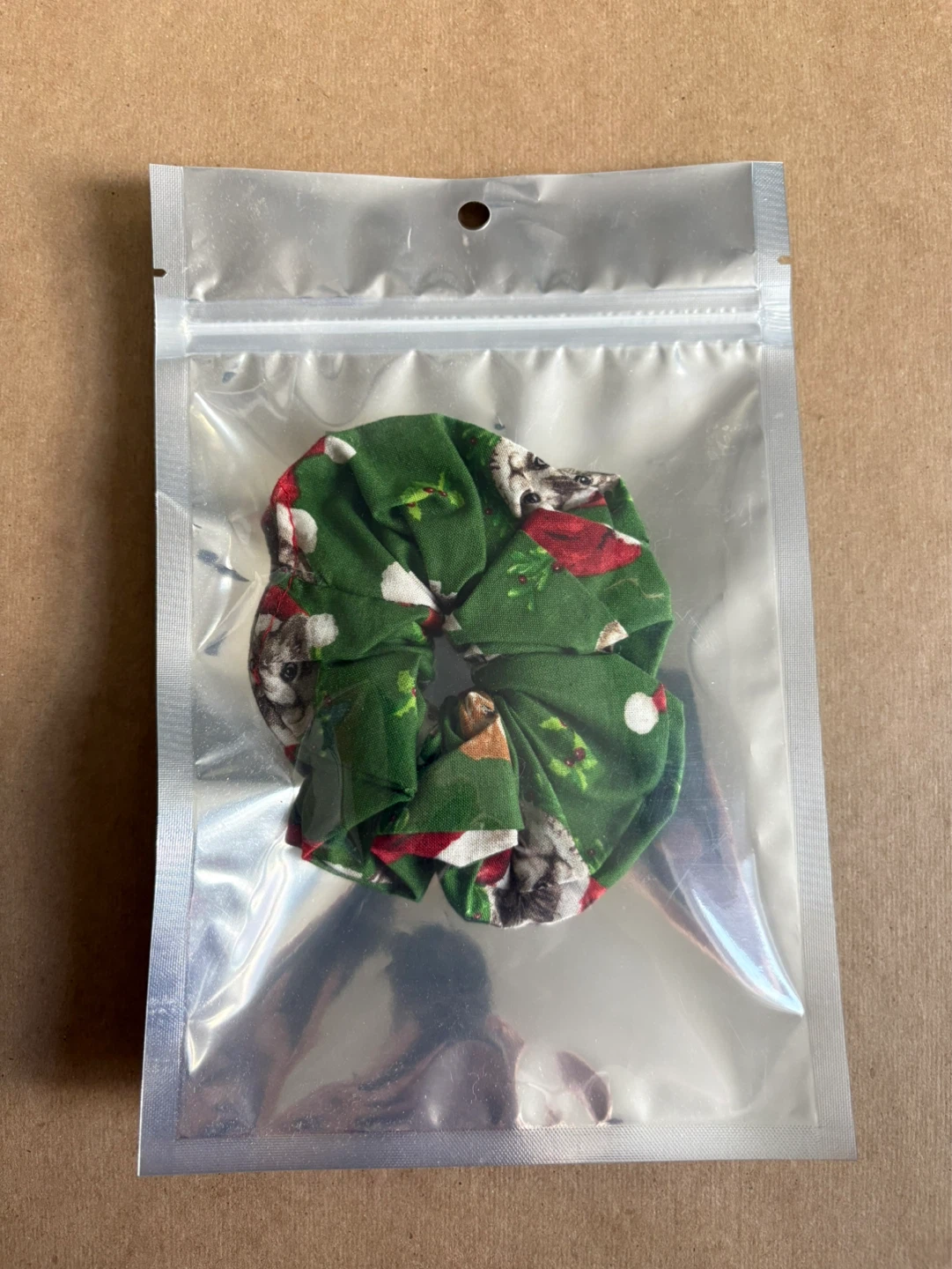 Christmas Cat Scrunchie
