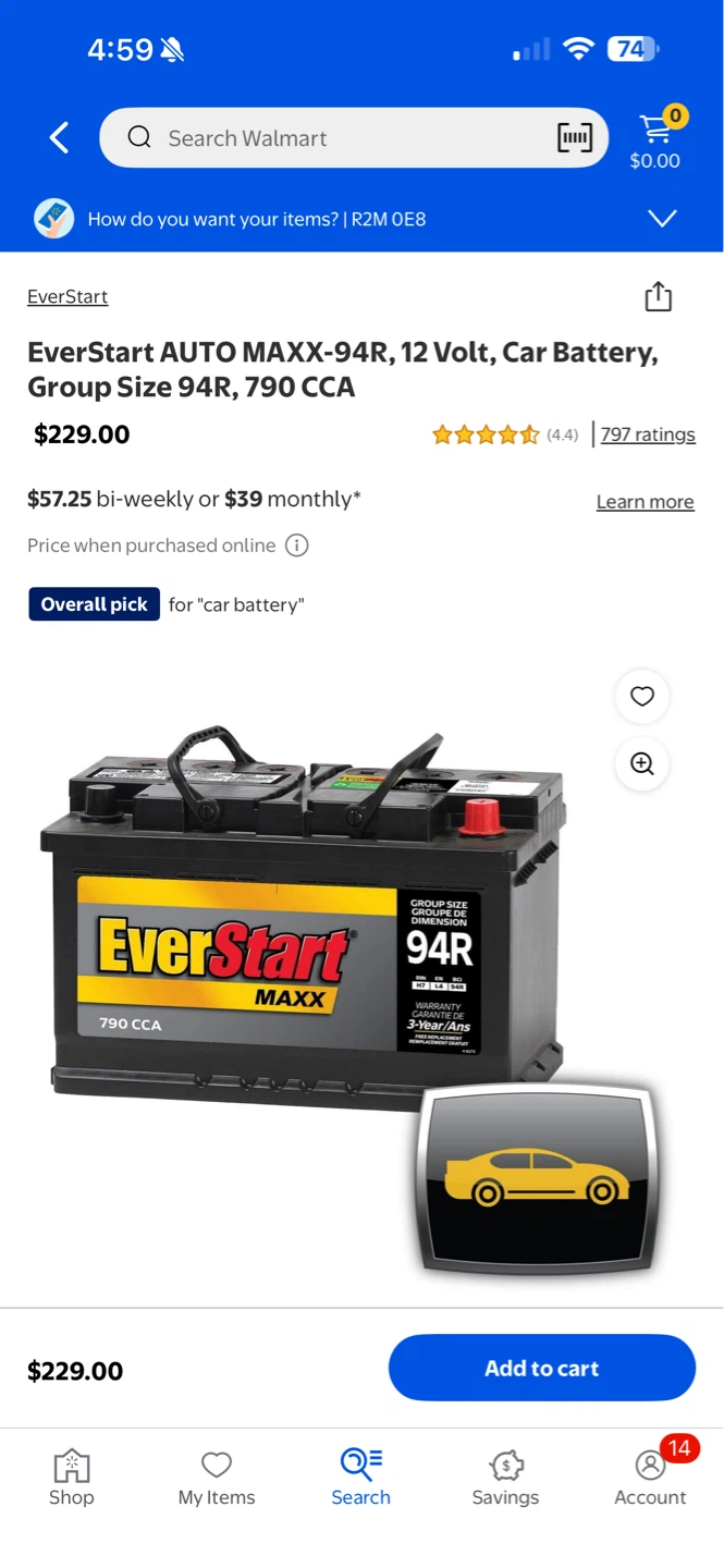 EverStart Maxx 94R 12V Car Battery (790 CCA) - photo 3