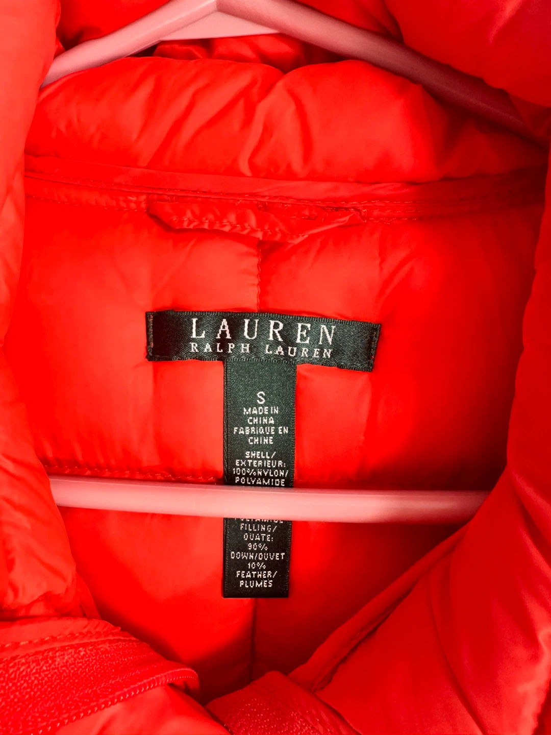 Lauren Ralph Lauren Puffer Jacket - Red, Size S - photo 5
