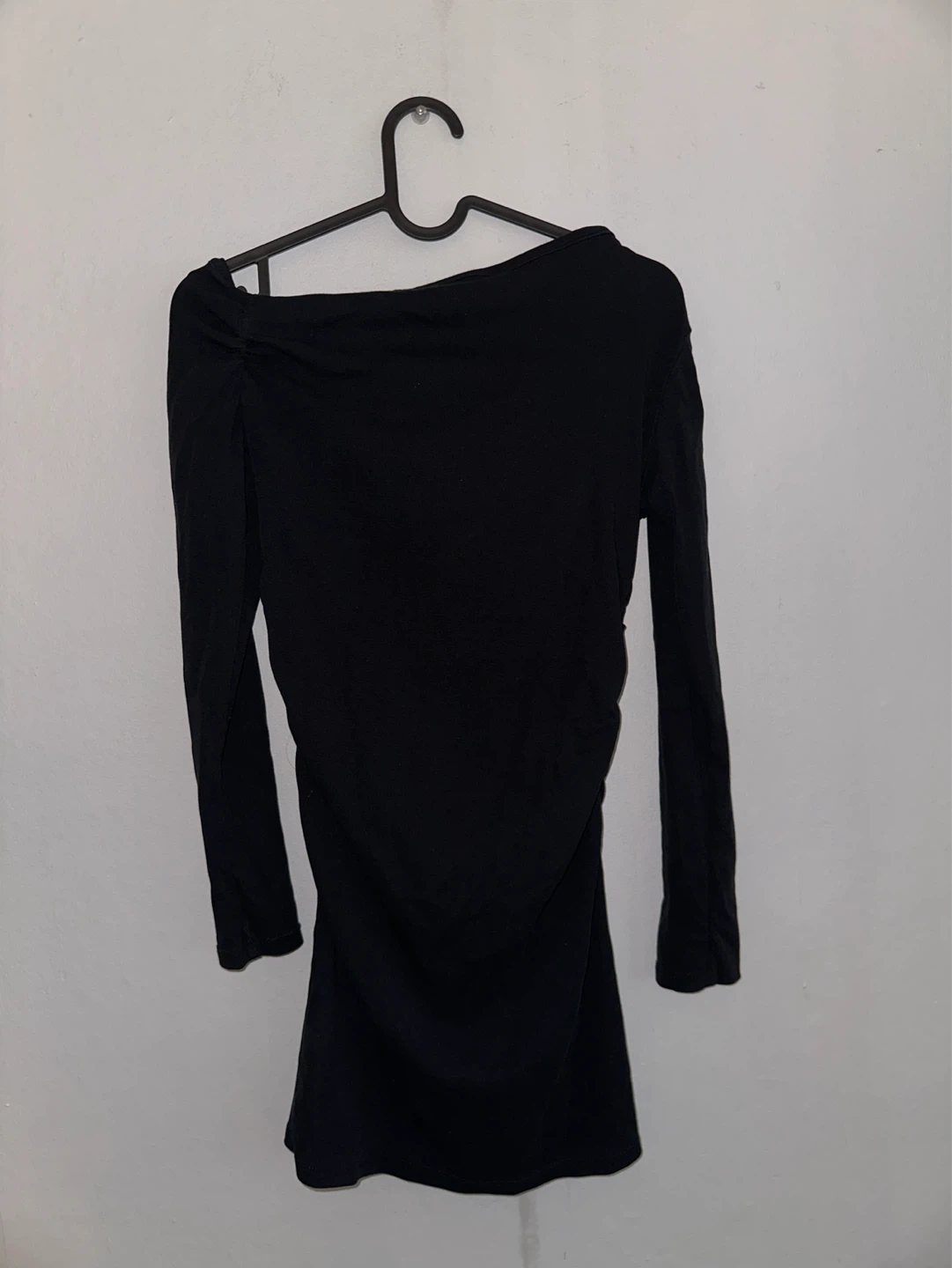Zara Black Ruched Long Sleeve Dress - photo 2