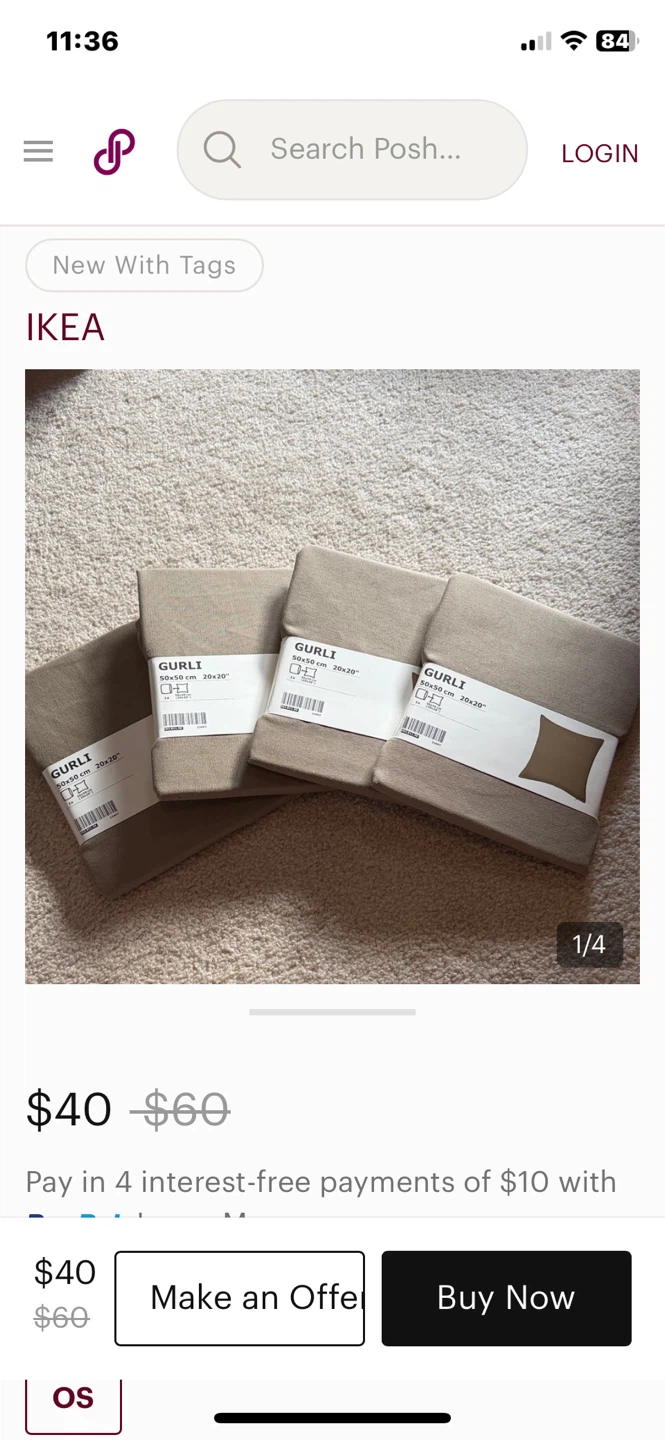 IKEA GURLI  Pillow cushion Covers 20in × 20 - photo 2