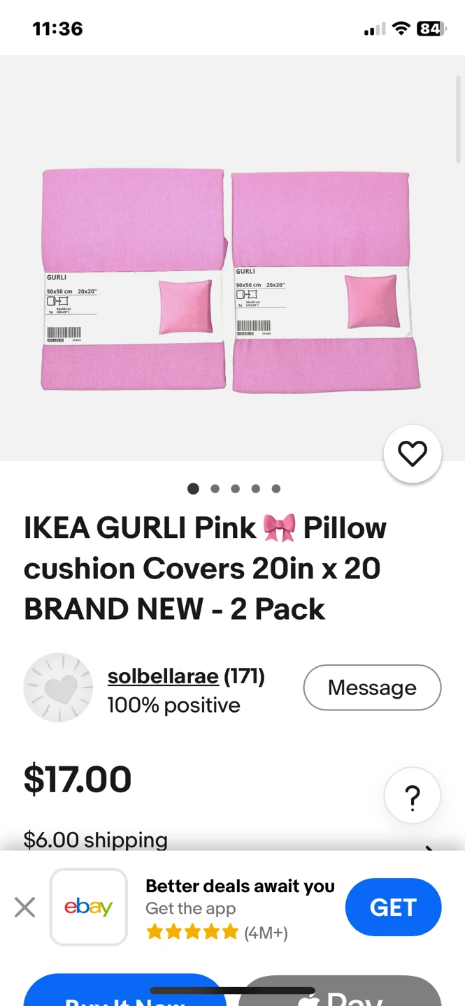 IKEA GURLI  Pillow cushion Covers 20in × 20 - photo 3