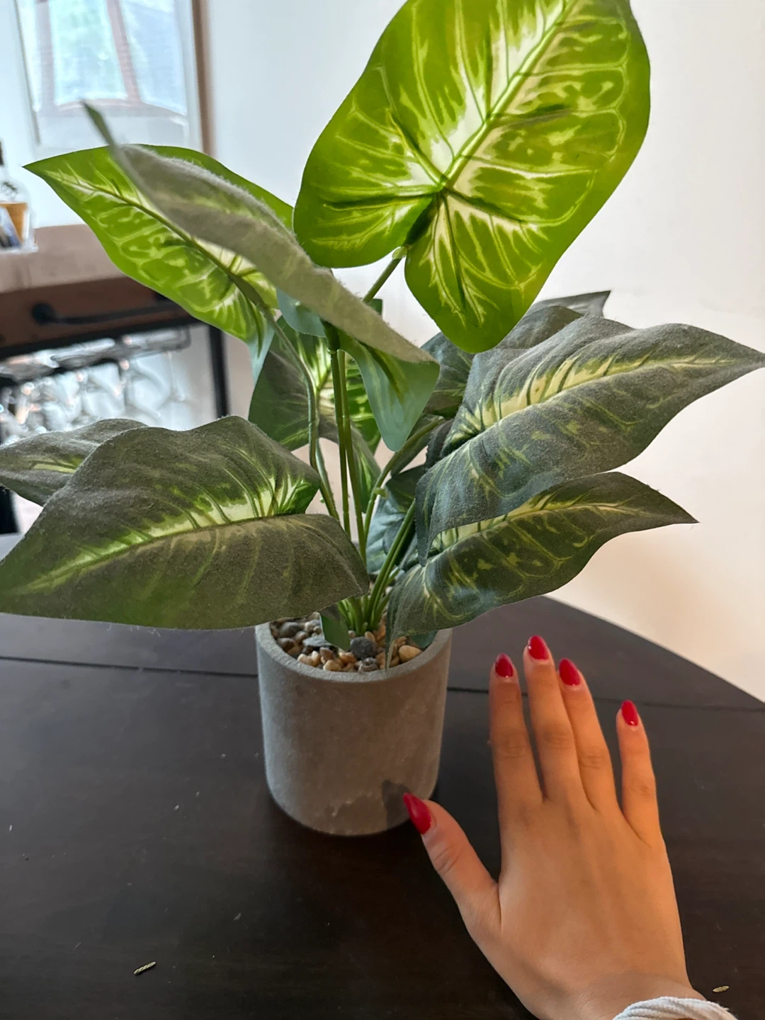 Artificial Plant in Concrete Pot - photo 2