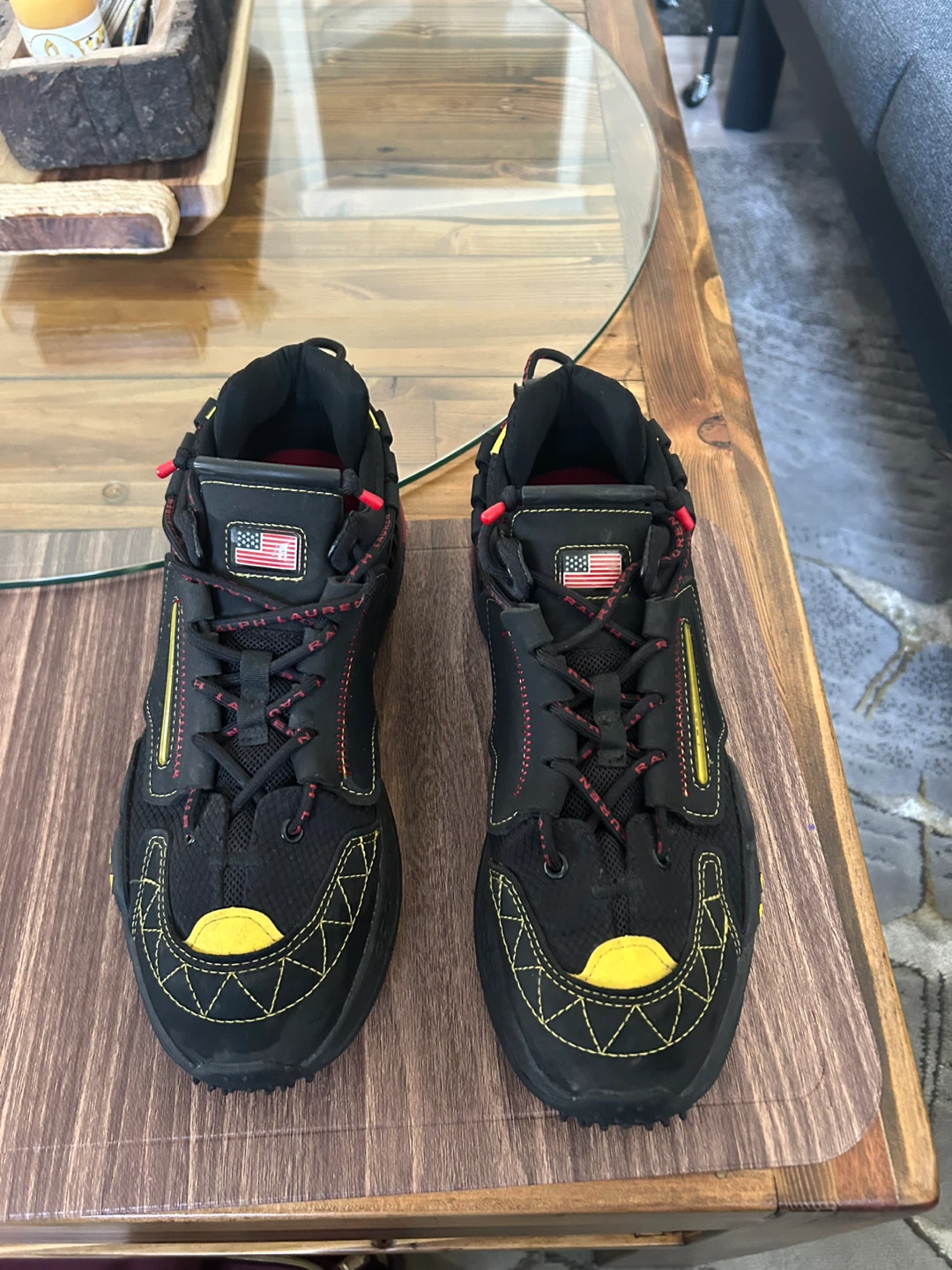 Ralph Lauren Polo Sport Black and Yellow Sneakers - photo 2