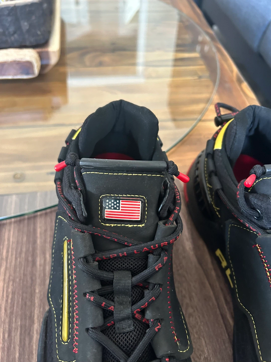 Ralph Lauren Polo Sport Black and Yellow Sneakers - photo 3