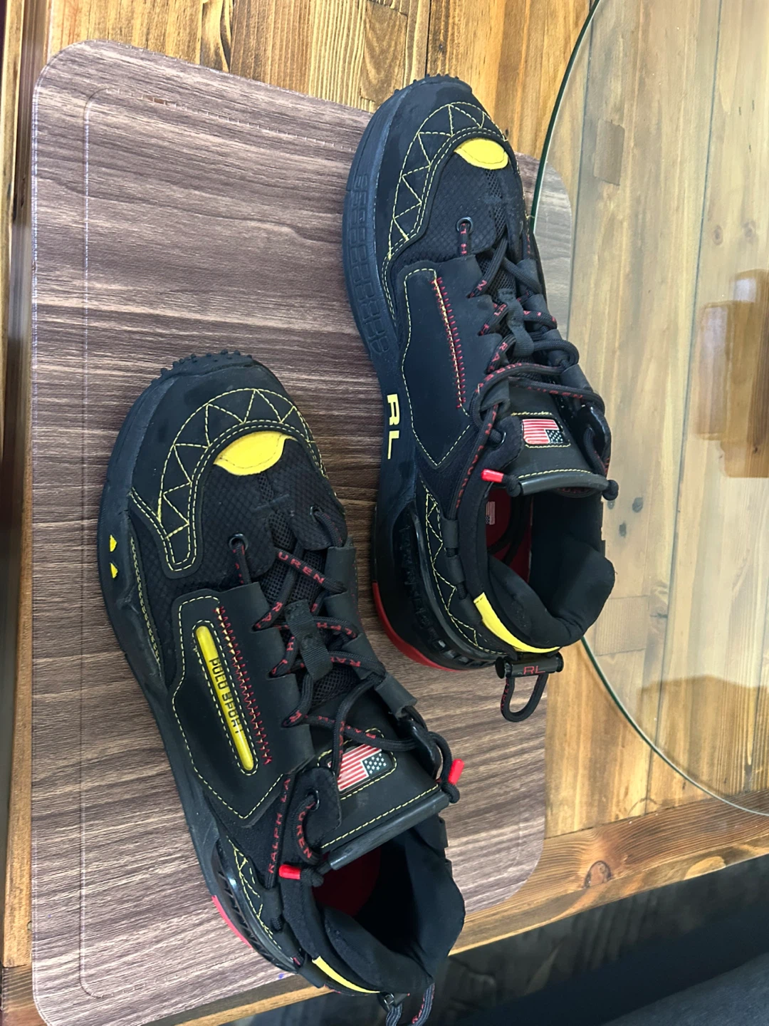 Ralph Lauren Polo Sport Black and Yellow Sneakers - photo 4