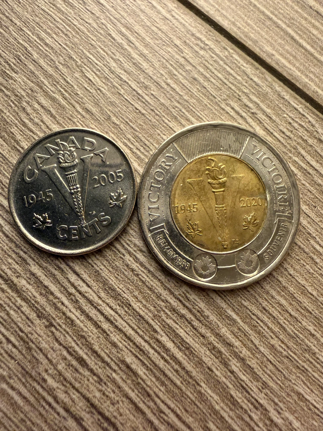 Canadian 25 Cent Coin 2005 & 2 Dollar Coin 2020
