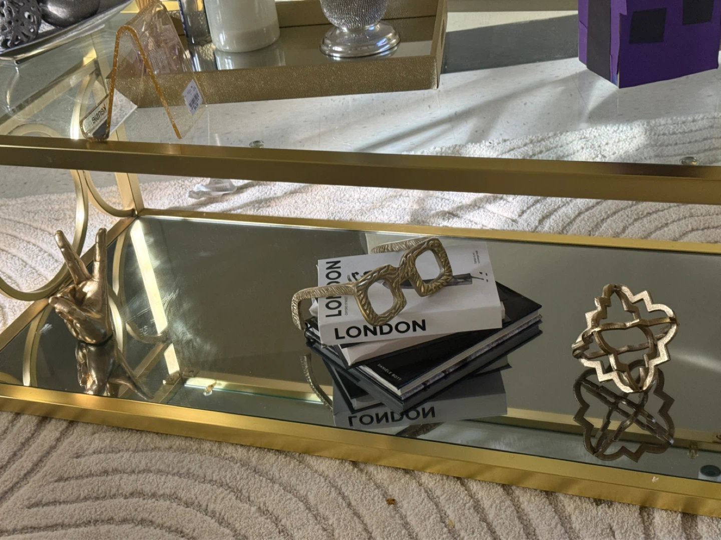 Gold coffee table