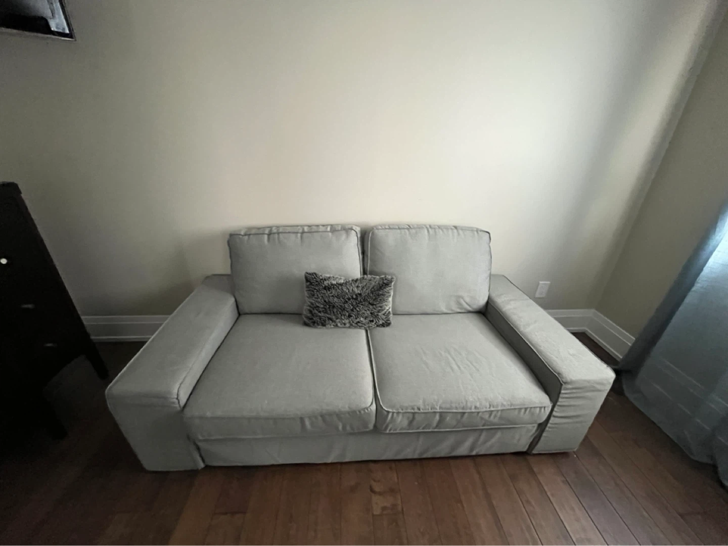Grey 2-Seater Sofa with Chaise Lounge