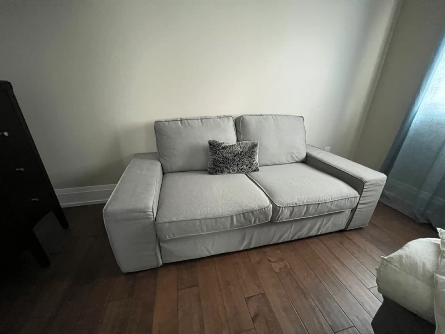 Grey 2-Seater Sofa with Chaise Lounge - photo 2