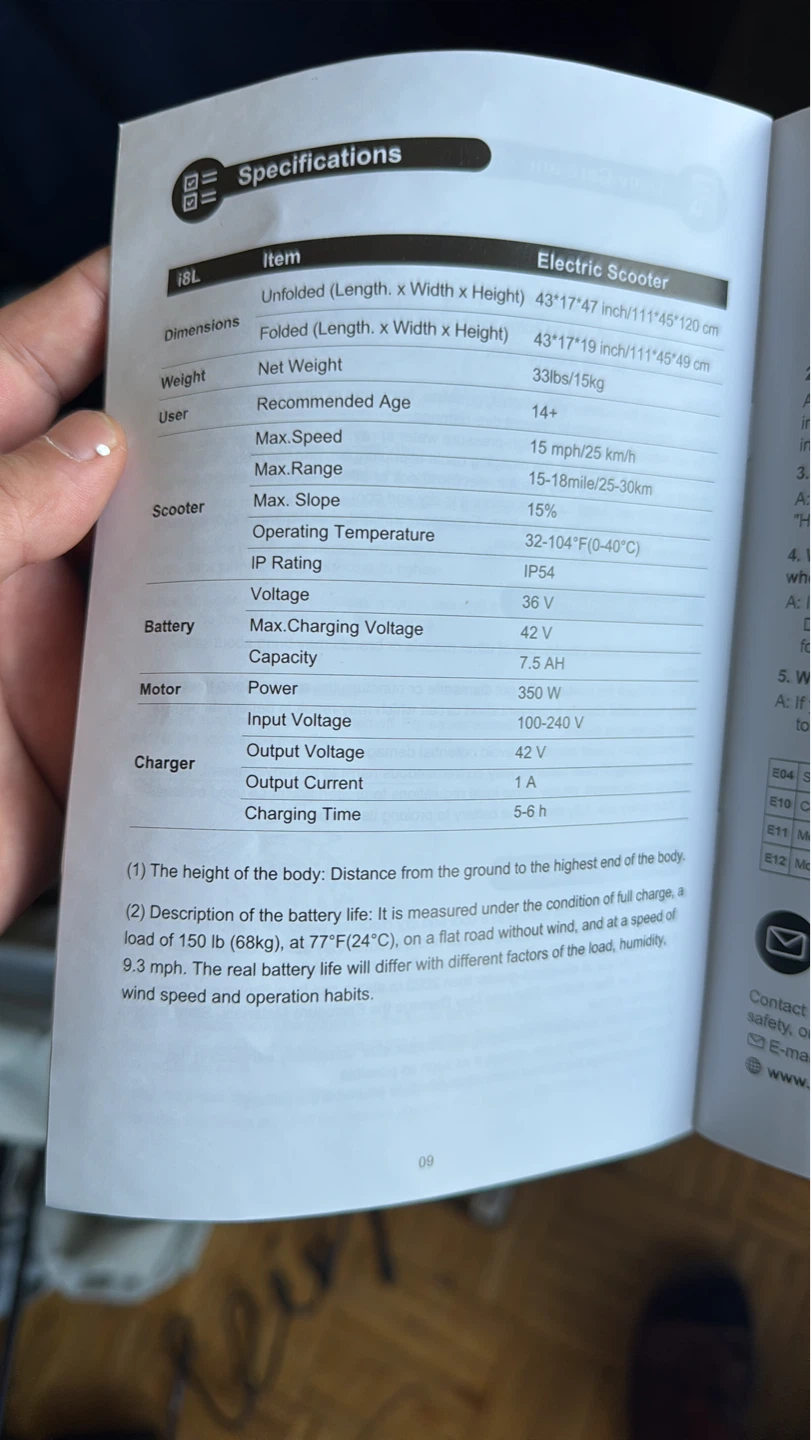 i8L Electric Scooter - Matte Black & Grey - photo 4