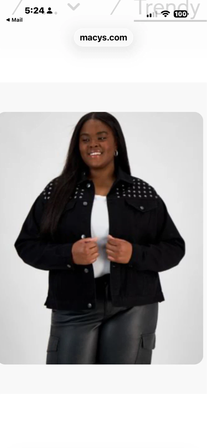 Black Studded Denim Jacket