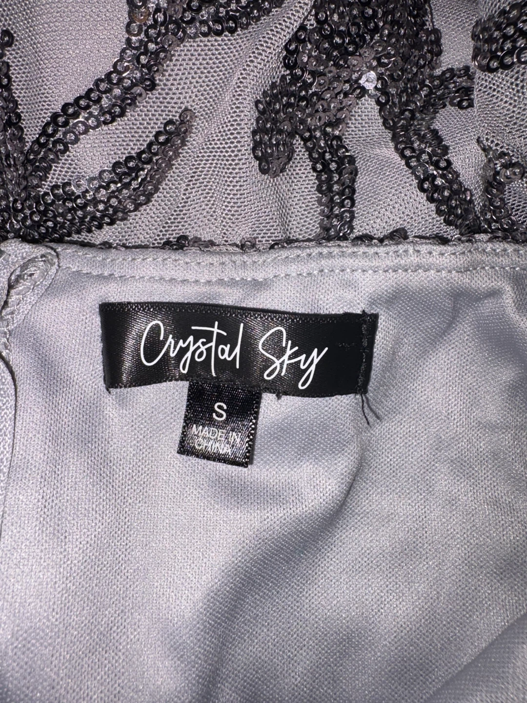 Crystal Sky Sequin Mini Dress Size S - photo 4