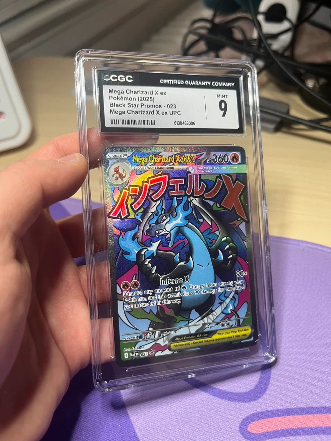 Mega Charizard X EX 023  Black Star Promos Graded CGC 9 Mint - photo 3