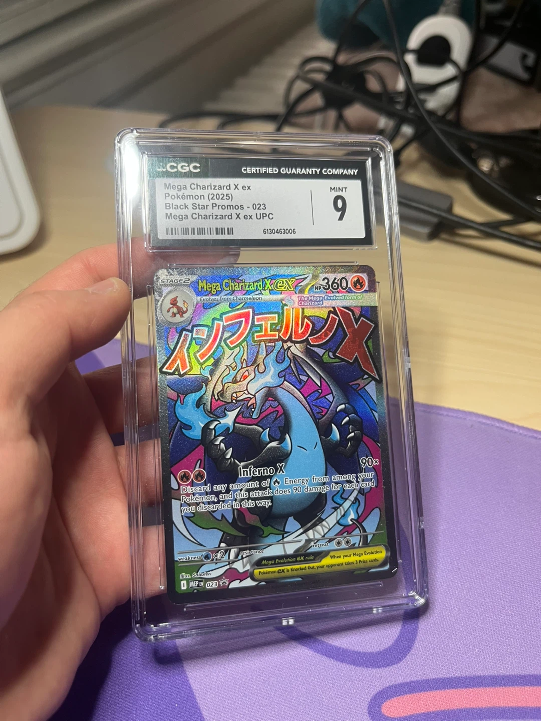 Mega Charizard X EX 023  Black Star Promos Graded CGC 9 Mint - photo 4