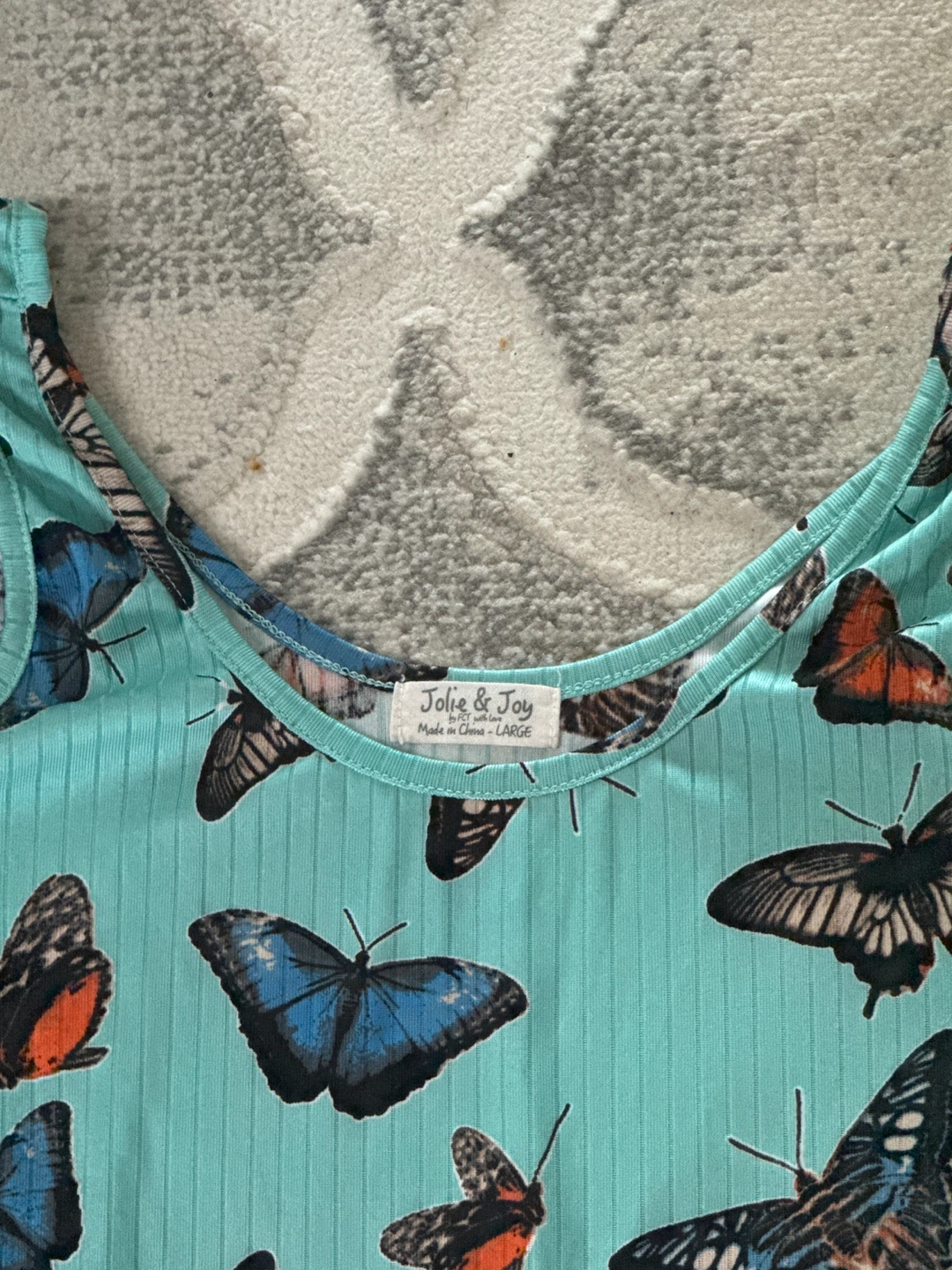 Jolie & Joy Butterfly Print Ribbed Maxi Dress - photo 3