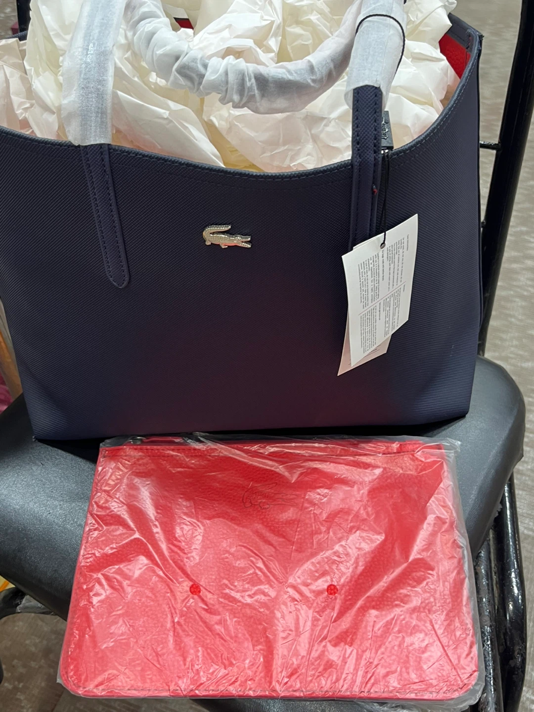 2 Lacoste Tote Bag ( blue|Red& black|green)