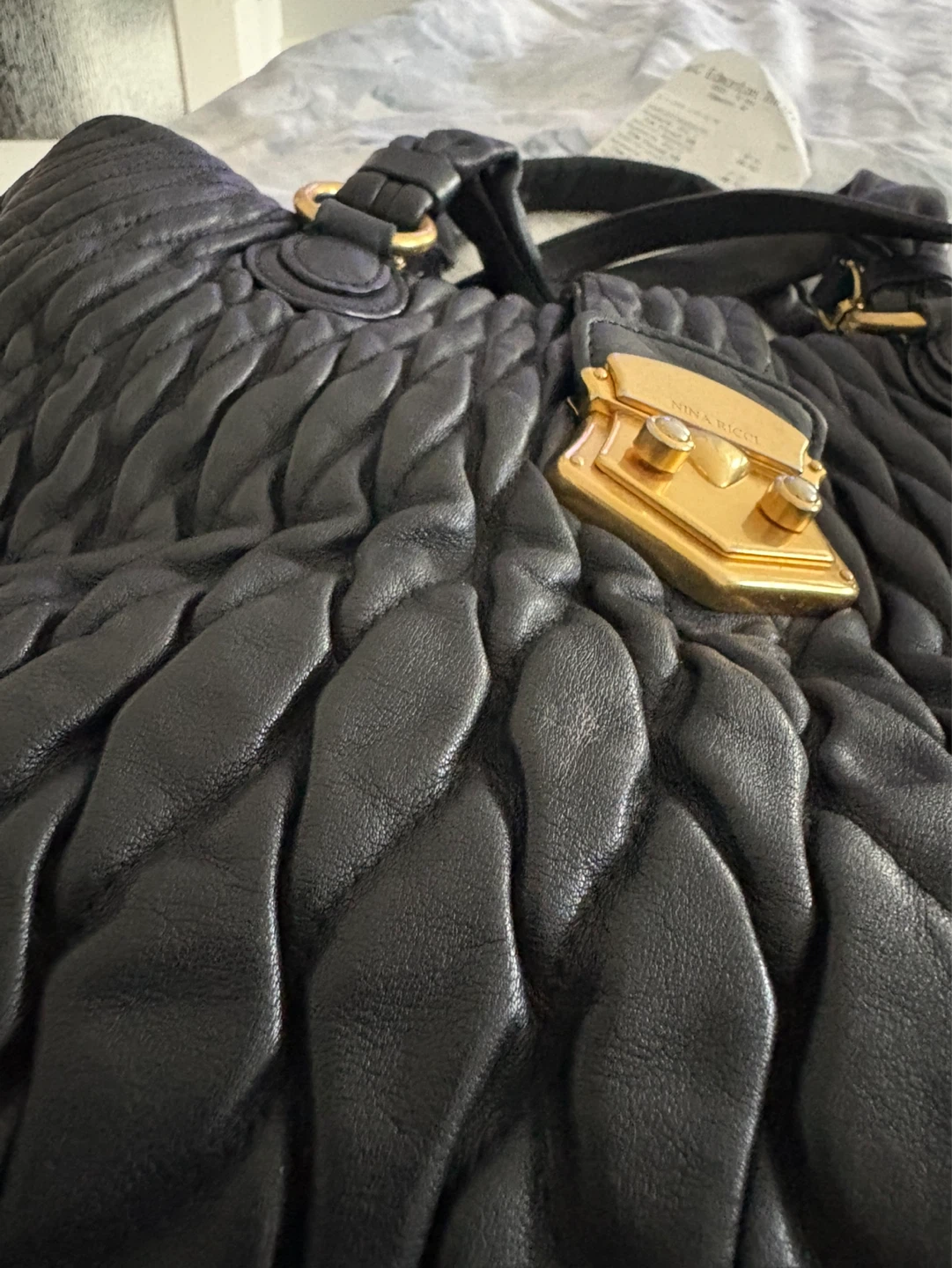 Nina Ricci Black Leather Shoulder Bag - photo 2