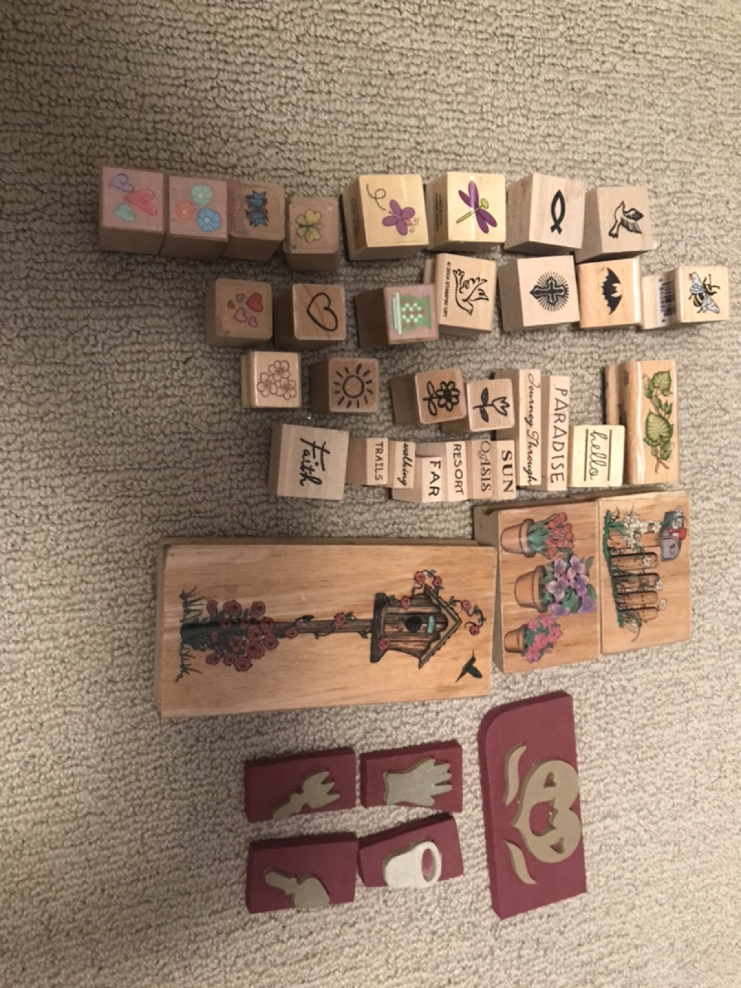 Assorted Craft Stamps = 38