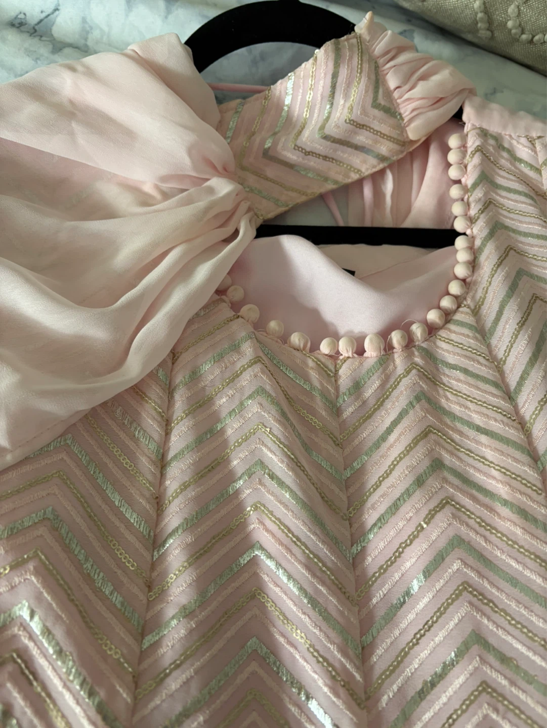 Pink Embroidered Kurti with Dupatta - photo 5