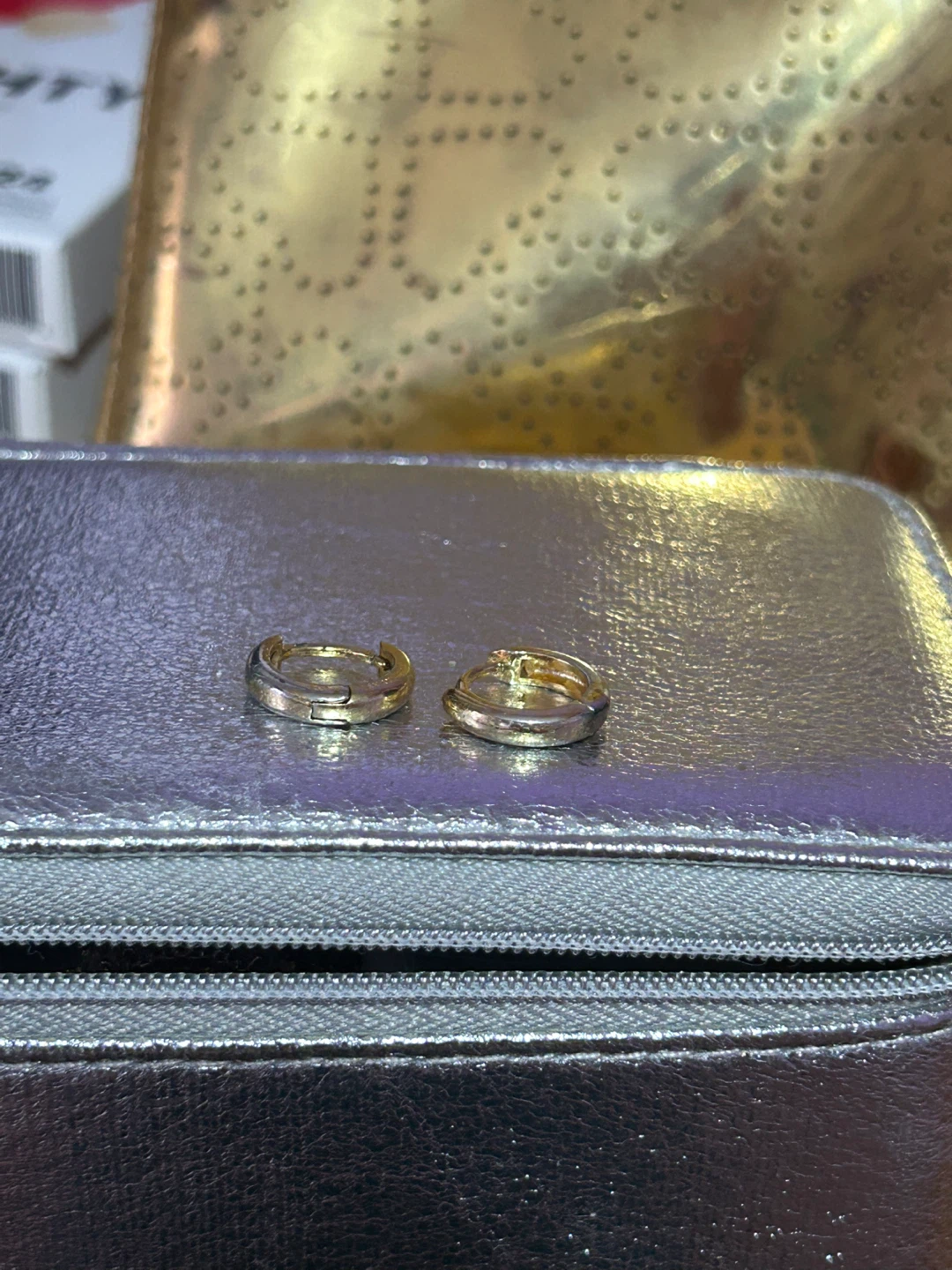 Gold and Silver Hoop Earrings #freecycle