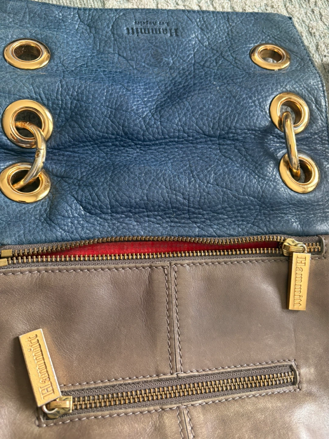Hammitt Blue Leather Crossbody Bag