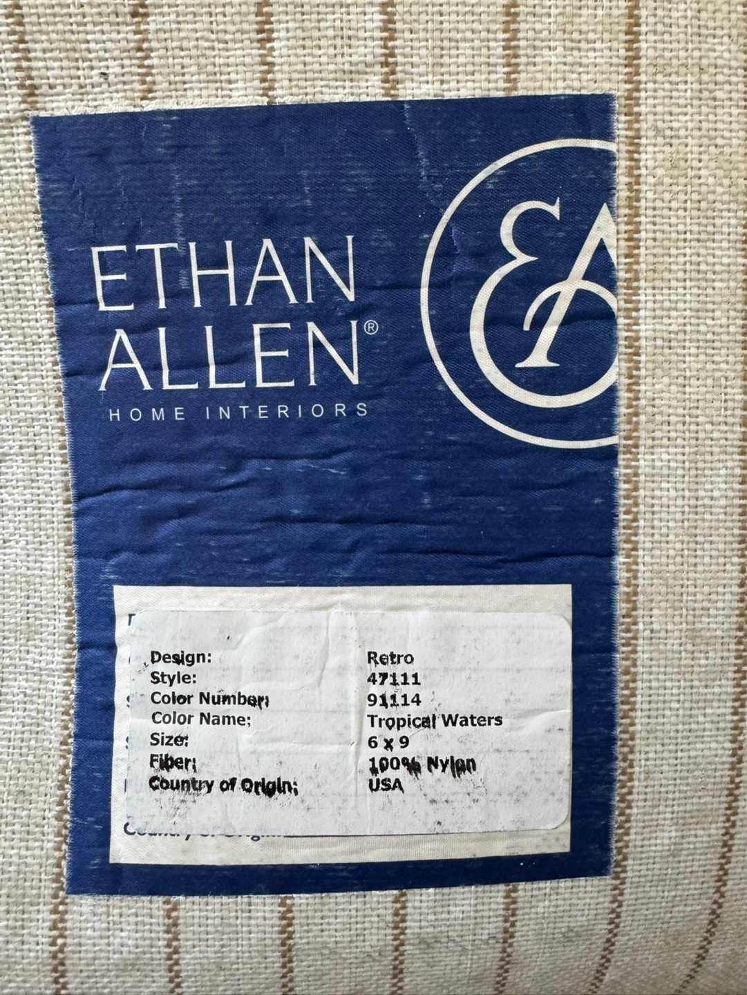 Ethan Allen Blue Area Rug 6'x9' - photo 4