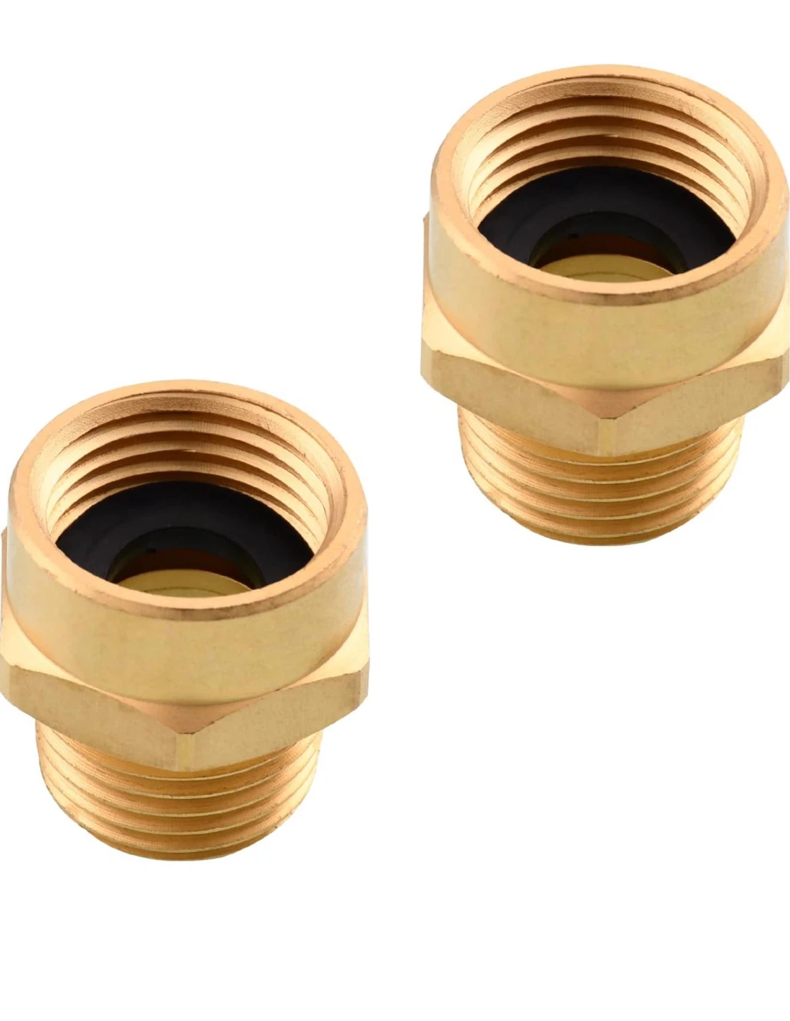 Brass NPT 1/2" Male to G 1/2" Female Adapter Fittings (Set of 2)
