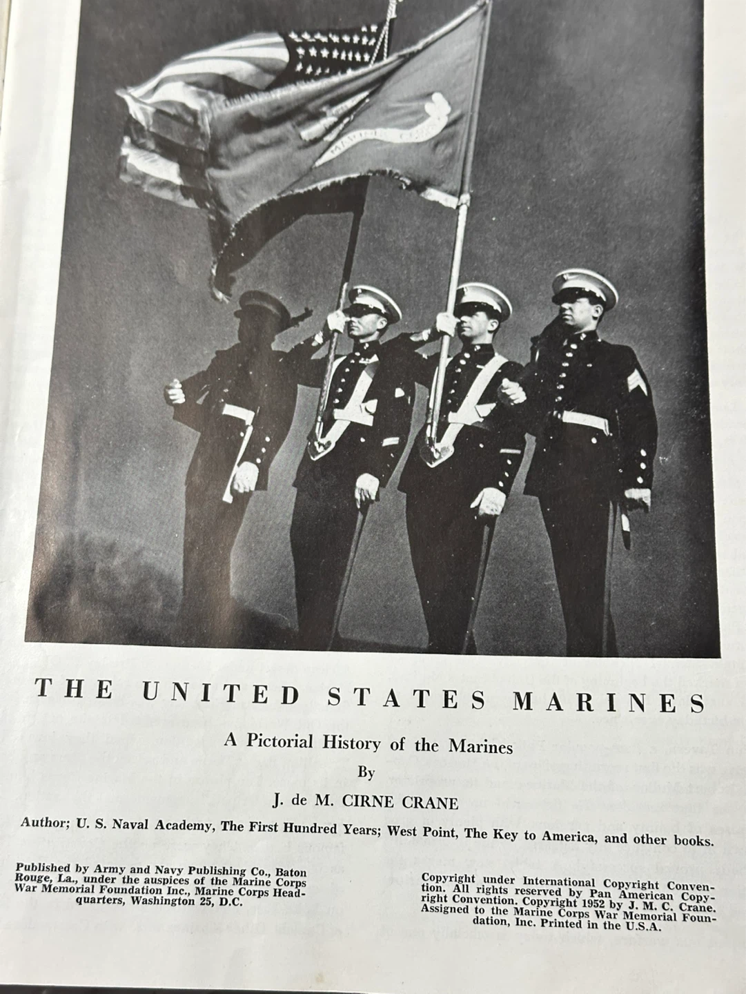 UNITED STATES MARINES  HISTORY J. DE M. CIRNE CRANE 1950 - photo 3