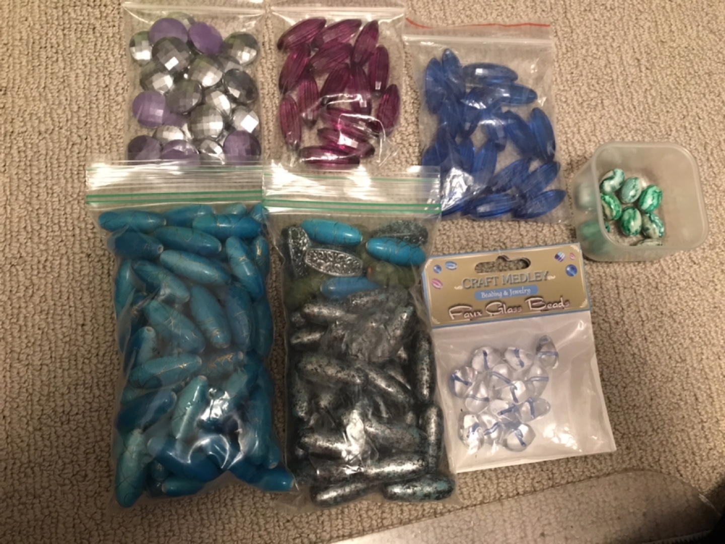 Craft Medley Faux Glass Beads Assortment