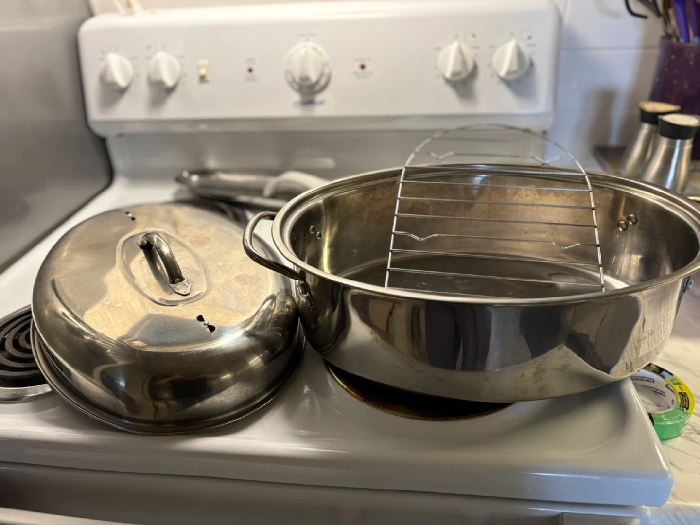 Stainless Steel Roaster Pan with Rack - photo 2