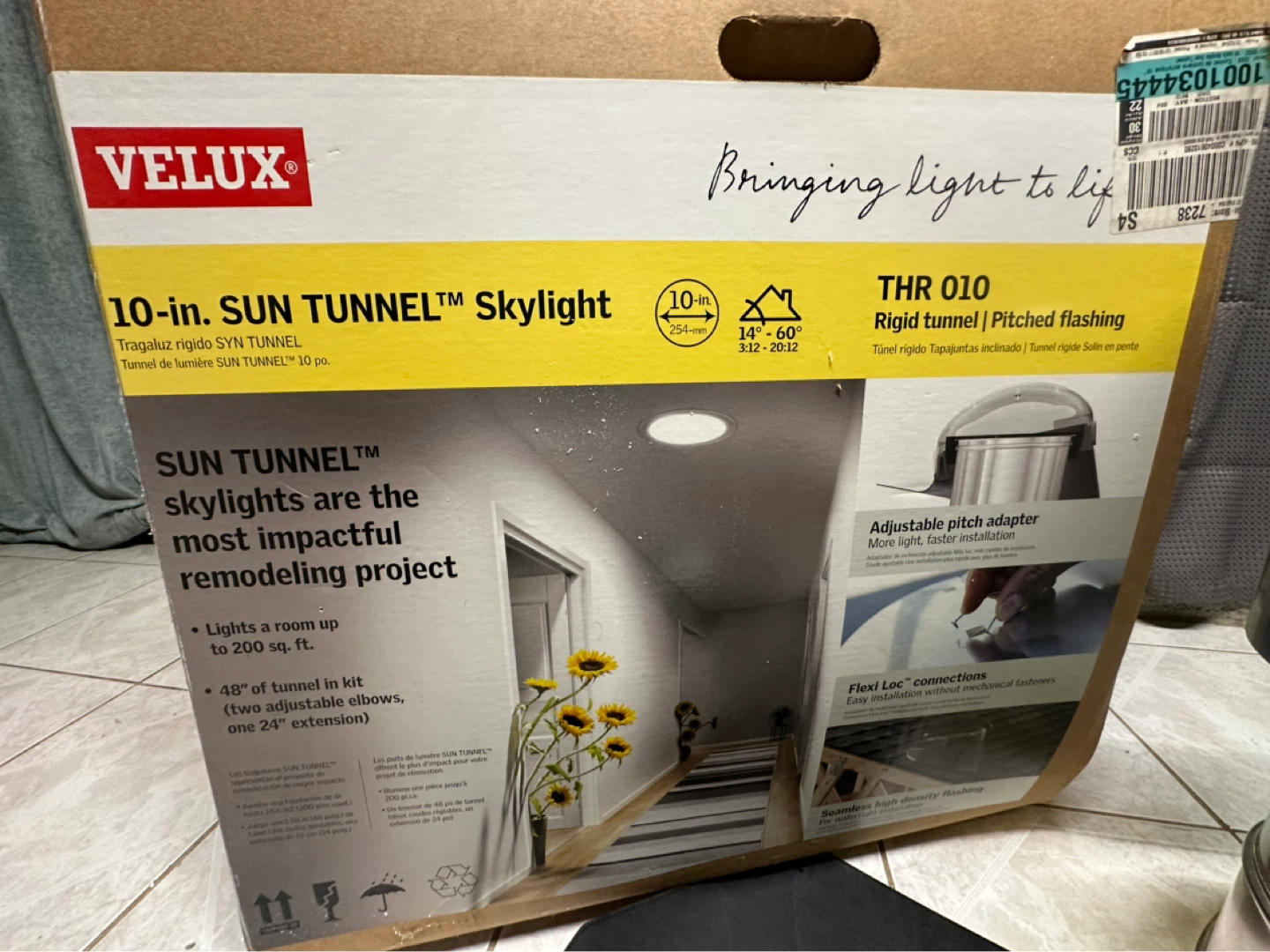 VELUX 10-in. SUN TUNNEL Skylight THR 010 Rigid Tunnel - photo 5