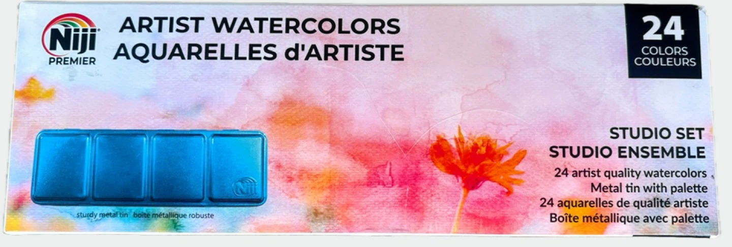 Niji Premier Artist Watercolors Studio Set - 24 Colors